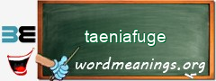 WordMeaning blackboard for taeniafuge